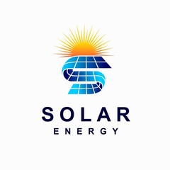 Wall Mural - Solar logo that formed letter S