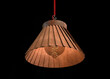 3d rendering of a pendant lamp with a decorative warm light lamp