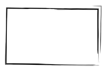 Poster - Grungy rectangular frame, border, plaque outline
