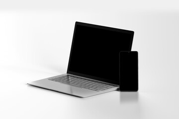 Wall Mural - Isolated Devices Mockup - 3d rendering.
