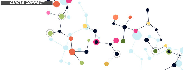 Poster - Connectivity elements. Social media concept. Creative vector line symbol. Digital communication. Medical, technology, science background. Creative geometric wallpaper