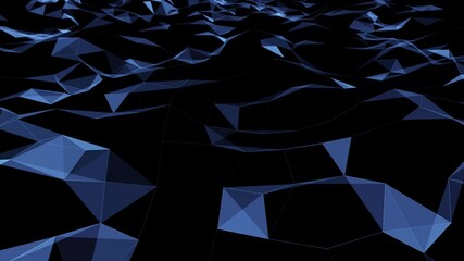 Wall Mural - abstract network technology background with triangles. business technology or medical blue backgroun