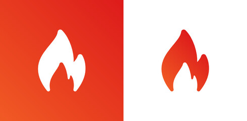 Wall Mural - Fire, flame vector icon illustration.