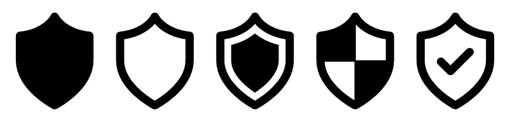 Aufkleber - Shield badge vectors illustration on white background.