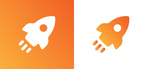 Leinwandbilder - Rocket launch business startup vector illustration.