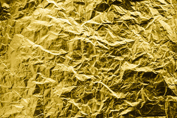 Wall Mural - Wrinkle or crinkle aluminium foil, Gold silver foil 
