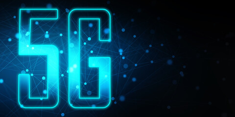 Poster - 2d rendering 5G Network 5G Connection
