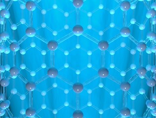 background molecular structure in blue light