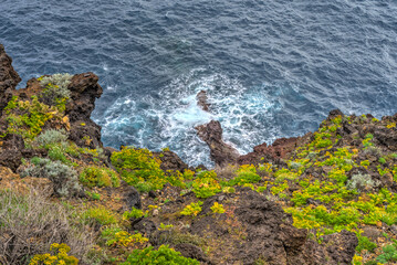 Sticker - La Palma island coastline, HDR Image