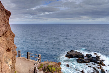 Sticker - La Palma island coastline, HDR Image