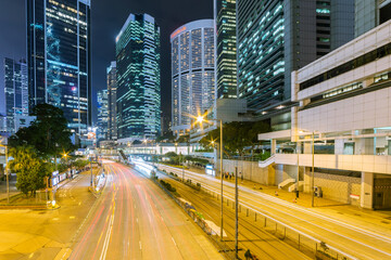 Wall Mural - Hong Kong's busy city highway