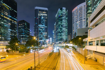 Wall Mural - Hong Kong's busy city highway