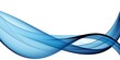 © gojalia - Blue abstract lines swoosh wave Smooth wave border background Wave blue flow