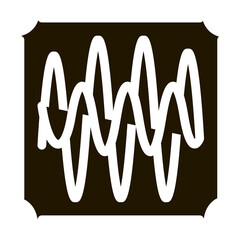 Sticker - sound diagnostics icon Vector Glyph Illustration