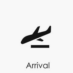 Poster - Arrival vector icon. Editable stroke. Symbol in Line Art Style for Design, Presentation, Website or Apps Elements. Pixel vector graphics - Vector