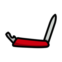 Sticker - Icon Of Folding Penknife