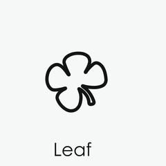 Poster - Leaf vector icon.  Editable stroke. Linear style sign for use on web design and mobile apps, logo. Symbol illustration. Pixel vector graphics - Vector