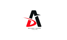 DA, AD, Abstract Initial Monogram Letter Alphabet Logo Design