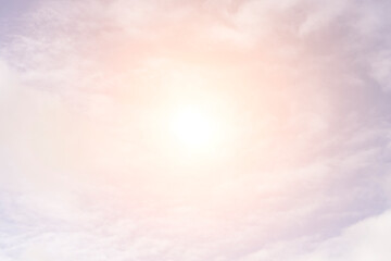 Poster - sky with clouds and bright sun. bright consecration