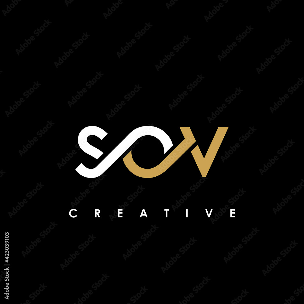 SOV Letter Initial Logo Design Template Vector Illustration Stock ...