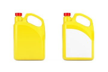 Aufkleber - Yellow Plastic Blank Container Canister with Blank Space yor Yours Design. 3d Rendering