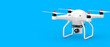 © doomu - White Quadrocopter Drone with Photo Camera. 3d Rendering