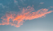 Dusk blue sky, colorful sunset cloud, natural abstract background
