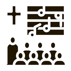 Wall Mural - church choir icon Vector Glyph Illustration