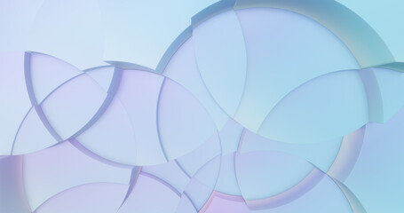 Poster - circular shapes with pastel blue. abstract geometric background. perfect for text overlay, or subtle