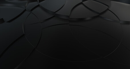 Poster - Black abstract layer geometric illustration background for business or corporate template. perfect for event or presentation background. 3D rendering