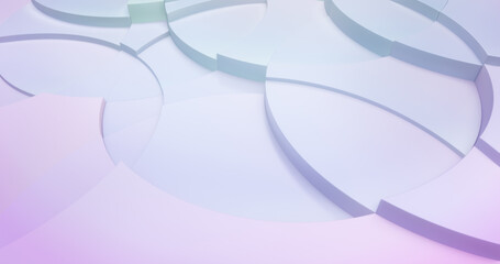 Poster - abstract geometric background. circular shapes with pastel purple and green. perfect for text overla