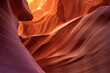 © PACO FARERO/ADDICTIVE STOCK - Picturesque landscape of lower antelope slot canyon with red sandstone located in desert arid terrain of United States of America