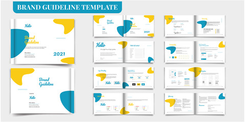 Wall Mural - Brand Guideline Template Brochure Brand Guideline Template Brand Style Guide Brand Identity Guide