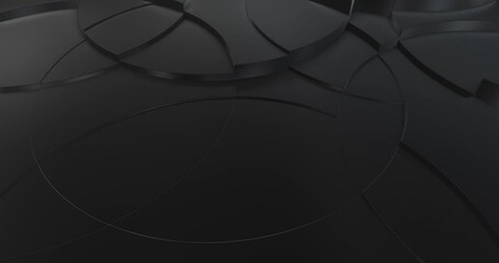 Poster - neutral dark grey background with metallic circular design. business background. perfect for screen,
