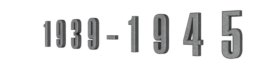 Poster - Gray dates on a white background. Figures 
