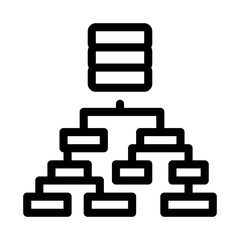 Wall Mural - classification of machine learning line icon vector illustration