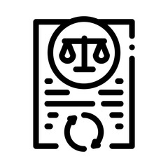 Poster - legal regulation policy line icon vector illustration