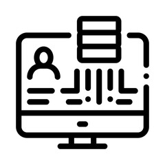 Poster - data policy line icon vector illustration sign