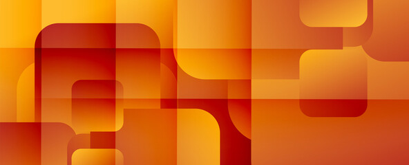 Wall Mural - Square shapes composition geometric abstract background. 3D shadow effects and fluid gradients. Modern overlapping forms