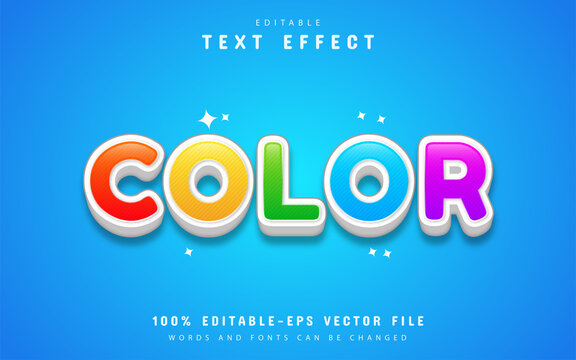 Colorful cartoon text effect