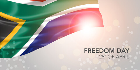 Wall Mural - South Africa happy freedom day vector banner, greeting card