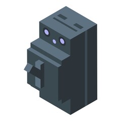Poster - voltage breaker icon. isometric of voltage breaker vector icon for web design isolated on white back