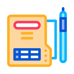 Poster - document policy color icon vector illustration sign