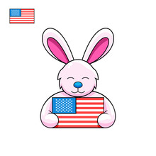 Independence Day Bunny Rabbit USA Free Stock Photo - Public Domain Pictures