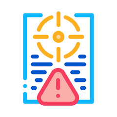 Poster - risk policy color icon vector illustration sign