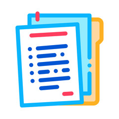 Poster - paper policy color icon vector illustration sign