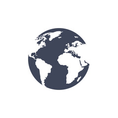 Wall Mural - geography school earth globe web icon. vector illustration on white background earth icon flat style