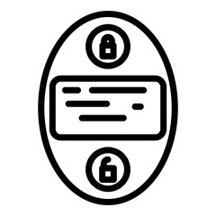 Poster - Smart auto key icon. Outline smart auto key vector icon for web design isolated on white background