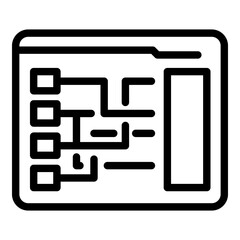 Poster - cipher system icon. outline cipher system vector icon for web design isolated on white background