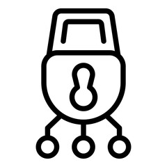 Poster - Safety password icon. Outline safety password vector icon for web design isolated on white background
